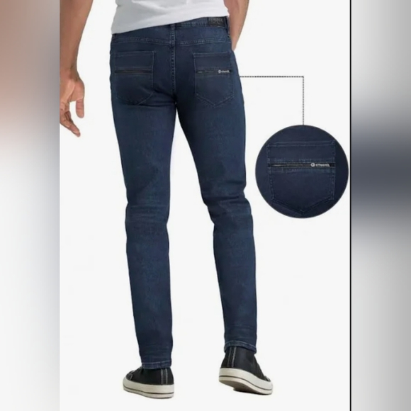 NWT Ethanol Brand Men's Blue Slim Straight Jeans Size 34x32 - Picture 2 of 5
